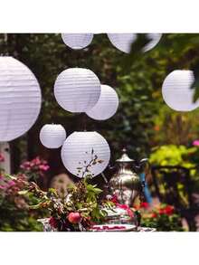 20 Piece White Paper Lantern Decoration Lantern - Suitable For Weddings, Parties, And Outdoor Decoration In Various Sizes - Multicolor - View 5