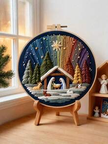 1PC Creative New Christmas DIY Embroidery Material Package Set, Equipped With A Stitch Instruction Manual, Suitable For Beginners. It Is Especially Suitable For Home Decoration, Holiday Gifts, And A Thoughtful Gift For Handicraft Enthusiasts - Multicolor - View 5