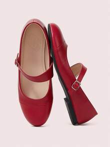 CUCCOO DOLLMOD 女士搭扣设计休闲日常百搭鞋 - 紅色 - 查看 1