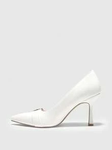 CUCCOO BIZCHIC Women's Elegant Pointed Toe Pumps With Buckle, Suitable For Commuting Valentine's Day - Chantilly - View 10