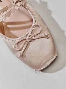 Solezae Giày múa ba lê cổ điển, mềm mại và thoải mái dành cho nữ - Màu be - Xem 7