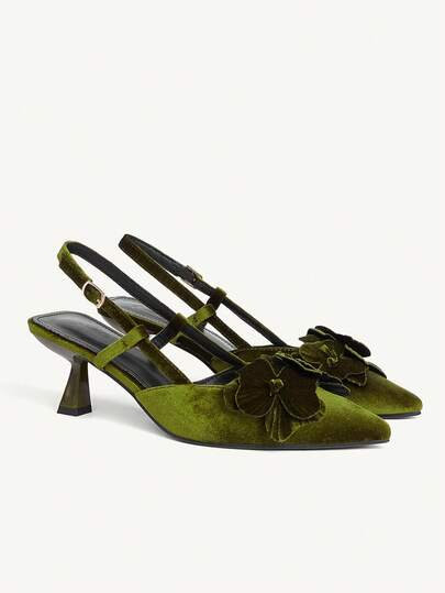 CUCCOO CHICEST Women's Elegant Party Pumps With 3D Floral Decor Valentine's Day