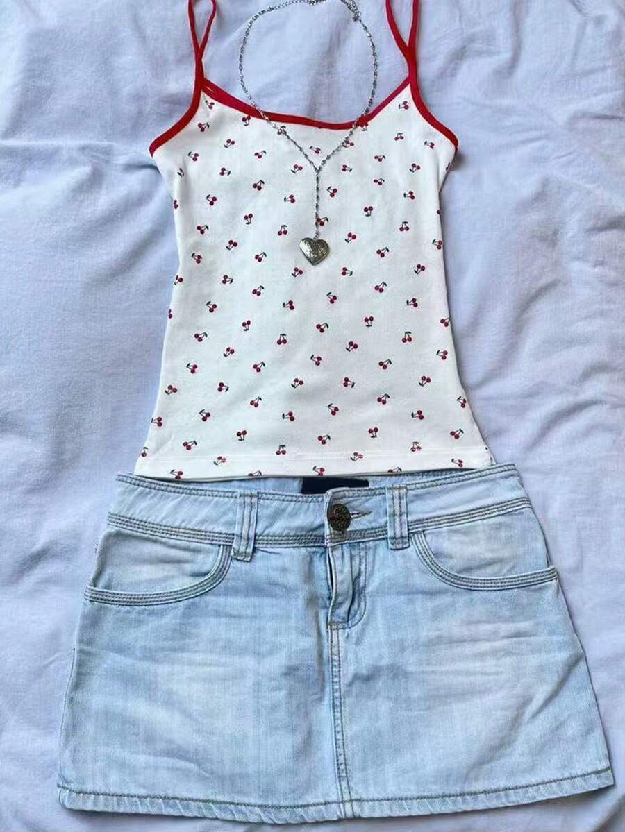 Glimmora Digital Print Full Coverage Women's Camisole - Multicolor - View 1