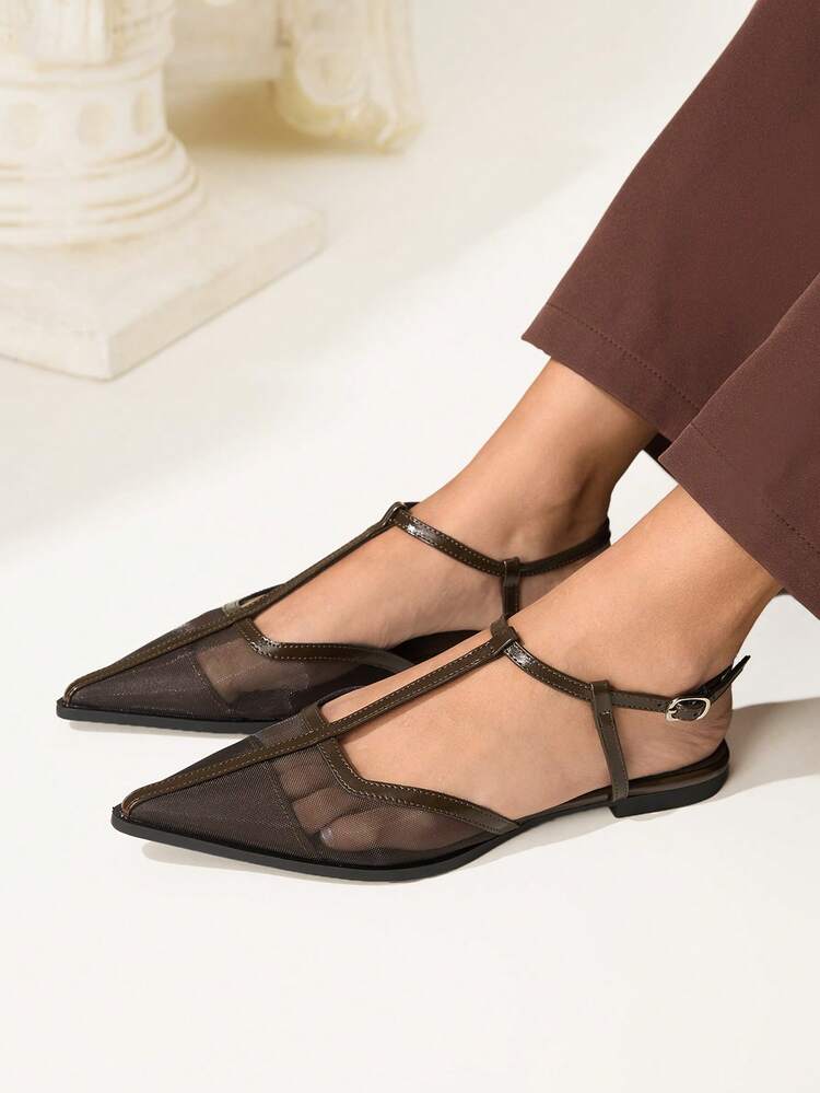 CUCCOO CHICEST أحذية مسطحة مريحة للنساء للمكتب والتنقل - قهوة بني - مشاهدة 6