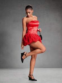 CUCCOO SZL Women's Fashionable Elegant Commuting Platform Sandals Valentine's Day - Black - View 2