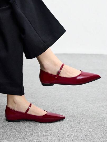 CUCCOO BIZCHIC Bailarinas de punta puntiaguda de unicolor elegantes para ir a la oficina