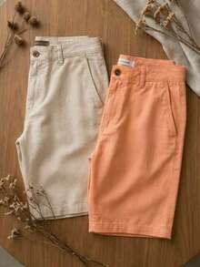 Men Shorts - Orange - View 2