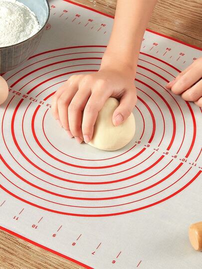 1pc Random Color Baking Mat, 80x60cm Silicone Dough Mat For Baking