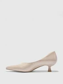 CUCCOO BIZCHIC Women's Pointed Toe Low Heel Classic Simple Basic Commute Work Party Pumps - Deep Apricot - View 9