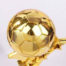 1 Pc Plastic Golden Ball Awards Trophy Model Soccer Competition Winner Award Trophy Toy Craft Souvenirs Excellent Player Award Small Prize Cup - Multicolor - View 8