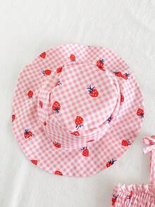 Vintaside Kids Babygirl Infant & Baby GirlSpring/Summer Strap Fashion Cute Casual Strawberry Digital Printed Dress, Suitable For Going To The Beach And Vacation Wear - Pink - View 8