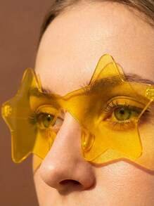 Joivida 1-10 件 - 无框五角星形无框眼镜，透明糖果色眼镜派对眼镜，适合派对礼物，非常适合泳池和沙滩派对、夏季派对、生日派对、嘉年华、趣味活动或派对礼物，（更多颜色随机） - 彩色 - 查看 3