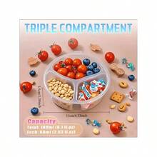 5/10 /30/50 Pieces Colorful 3 Compartment Snack Box Containers With Lids - Reusable, Portable, Leak Proof Plastic Sauce And Dipping Sauce Containers For On-The-Go Snacks Picnics Condiments And Meal Prep - Multicolor - View 4