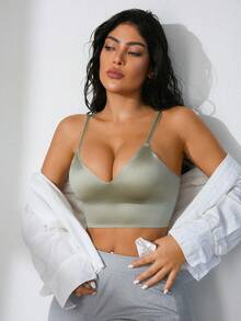 NudeFit 1pc Women's Minimalist Seamless Underwear - Olive Green - View 4