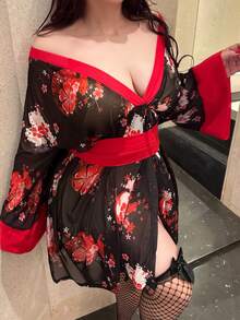 Vibekara 性感浪漫束腰印花短裙