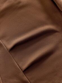 ROMWE MEN Street Life Men's Street Fashion Casual Leopard Patchwork Curved Knife Sweatpants - Brown - View 4