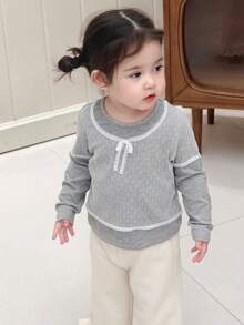 DAZY Baby Girl Lace Long Sleeve 2 In 1 T-Shirt