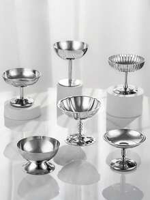 Zazumi Stainless Steel Dessert Cup & Bowl - Multi-Use For Ice Cream, Pudding & Salads, Serving Bowl For Dates, Nuts & Sweets For Afternoon Tea - Multicolor - View 3