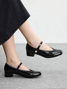 CUCCOO BIZCHIC Women's Casual Solid Color Flats For Office & Commute - Black - View 1