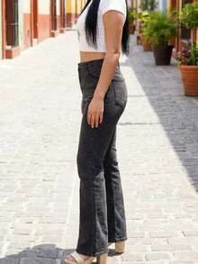 Mujer sandalias plataforma hebilla punta abierta casual verano comodidad diario sandalias - Negro - Ver 2
