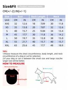 PETSIN 1件涤纶动物主题字母印花保暖连帽卫衣，适合猫狗穿着，室内外均可穿着。 - 紅黑 - 查看 5