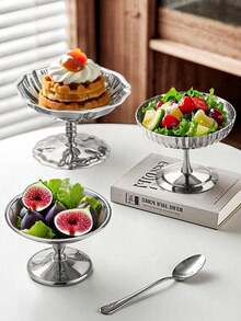 Zazumi Stainless Steel Dessert Cup & Bowl - Multi-Use For Ice Cream, Pudding & Salads, Serving Bowl For Dates, Nuts & Sweets For Afternoon Tea - Multicolor - View 2