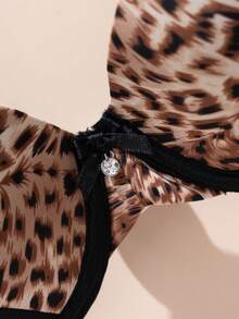 2pcs/Set Women's Solid & Printed Minimalist Padded Underwire Bras - Multicolor - View 8