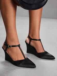 CUCCOO SZL Women's Fashionable Elegant Commuting Platform Sandals Valentine's Day - Black - View 7