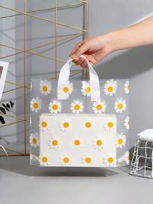 20 件装高级雏菊印花礼品袋套装，多用途可重复使用精品包装，适用于服装/毛巾/购物袋，高品质装饰袋，适用于生日/婚礼/派对（花卉设计礼品包装配件） - 橫版 - 查看 5