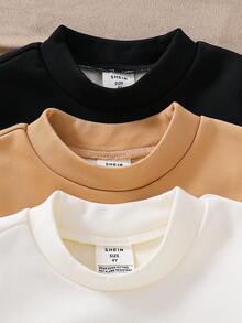 SHEIN 两件套女童舒适保暖可爱猫咪印花长袖睡衣套装，包含上衣和裤子，柔软保暖，适合秋冬季穿着。 - 彩色 - 查看 5