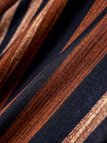 EMERY ROSE 女士休闲条纹圆领长袖冬季连衣裙 - 彩色 - 查看 6