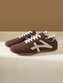 CUCCOO EASI Zapatillas deportivas casuales rojas para mujer - Marrón - Ver 6