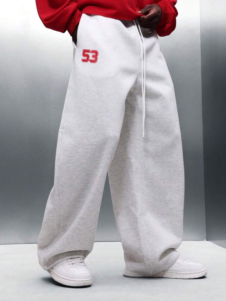 PLAYBOY X SUMWON Heathered Sweatpants With Graphic Print