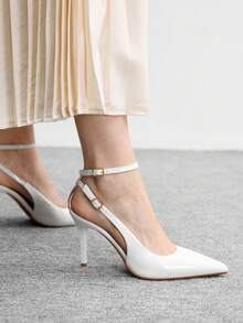 CUCCOO BIZCHIC Women's Elegant Pointed Toe Pumps With Buckle, Suitable For Commuting Valentine's Day