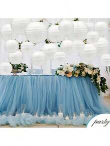 20 Piece White Paper Lantern Decoration Lantern - Suitable For Weddings, Parties, And Outdoor Decoration In Various Sizes - Multicolor - View 9