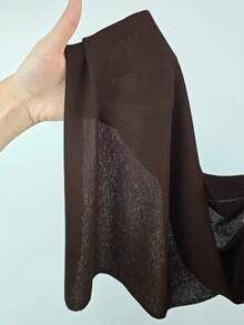 Maweii 大码女式时尚褶皱连帽修身迷你连衣裙，下摆开衩，适合海滩度假 - 棕色 - 查看 7