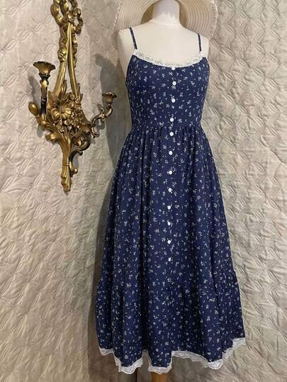 Sweetra Women's Ditsy Floral Sleeveless Dress