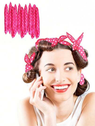 20/10/5PCS Sponge Hair Rollers Soft Hair Curlers,Polka Dot Heatless Hair Curlers,Flexible Soft Pillow,Create Natural Curls, Waves, And Volume,Used During The Day And Night