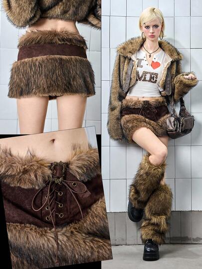 Hippie تنورة نسائية قديمة الطراز مزخرفة بخيط الشد