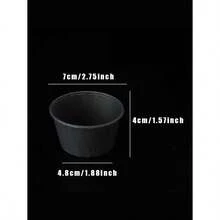 50pcs Cupcake Cups, Muffin Cupcake Liners Oil-Proof Baking Liners With Aluminum Foil Edges, Suitable For Parties Halloween Celebration With Family And Friends Home Kitchen School - Black - View 2