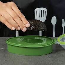 1PC Reusable Avocado Keeper Storage Container - Plastic Flip Top Fresh Pod For Avocado, Multipurpose, Dishwasher Friendly, Rectangle Shape, No Electricity Required - Green - View 5