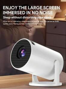 JMMO 便携式投影仪，支持 Wi-Fi 5 和 4K/1080P 分辨率，具备自动梯形校正和 270° 旋转功能，呈现家庭影院级画质。