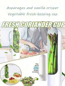 1PC Fresh Herb Preservation Pod, Refrigerator Herb Preservation Box, Vegetable Crisper Box, Cilantro Storage Box, Flower Crisper Box, Mint, Parsley, Asparagus - Kitchen Storage Box For Organization And Preservation, Kitchen Gadgets, For Outdoor, Camping, Mother's Day Gift - Multicolor - View 3