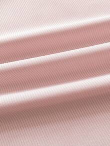 Rina Fox Áo thun dài tay họa tiết ren kẻ sọc dễ thương, thanh lịch, thời trang dành cho nữ - Hồng - Xem 7