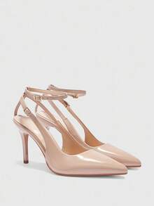 CUCCOO BIZCHIC 女士优雅尖头高跟鞋，简约设计，通勤必备 - 杏色 - 查看 7