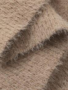 DAZY Tween Girls V-Neck Cardigan Sweater Dress Spring - Khaki - View 6