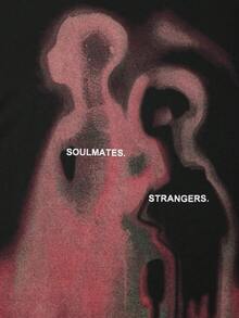 ROMWE MEN Spring/Summer Casual Graphic Men'S Blurred Portrait Print 3/4 Sleeve T-Shirt, Loose Fit - Black - View 6