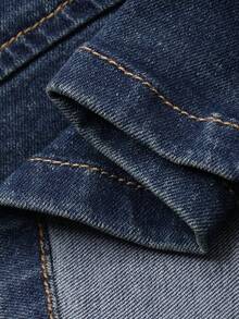 DAZY Girls Denim Patchwork Camisole Vest