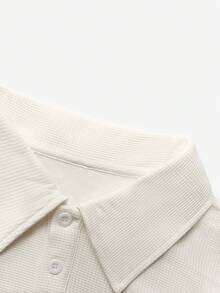 Manfinity Homme Camisa polo casual de manga corta de unicolor para hombre, ideal para viajes de fin de semana, actividades al aire libre, expediciones de viaje, entornos de trabajo relajados o ocasiones semi-formales, regalo para novio/esposo, regalo de aniversario/cumpleaños, fiesta, vacaciones de verano, Año Nuevo, San Valentín - Beis - Ver 4
