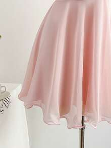 Soleia Elegant Off-Shoulder Tube Top Tie Strap Mini Princess Dress, Cream Yellow, Suitable For Afternoon Tea, Brunch, Puff Sleeves, Graduation, Wedding, Easter, Graceful - Pink - View 7